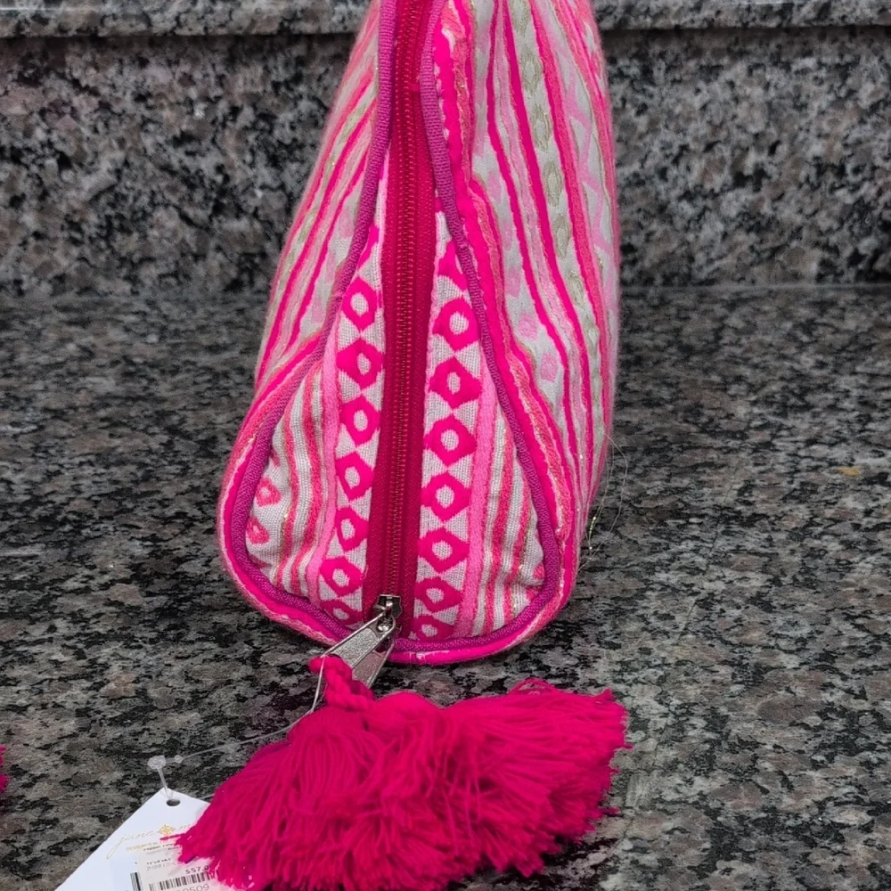 Jane Marie Pink and Gold Cosmetics Bag - New With Tags